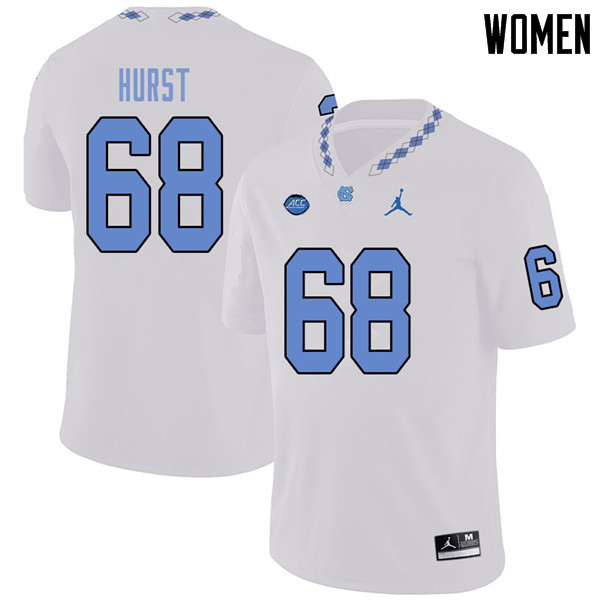 Jordan Brand Women #68 James Hurst North Carolina Tar Heels College Football Jerseys Sale-White